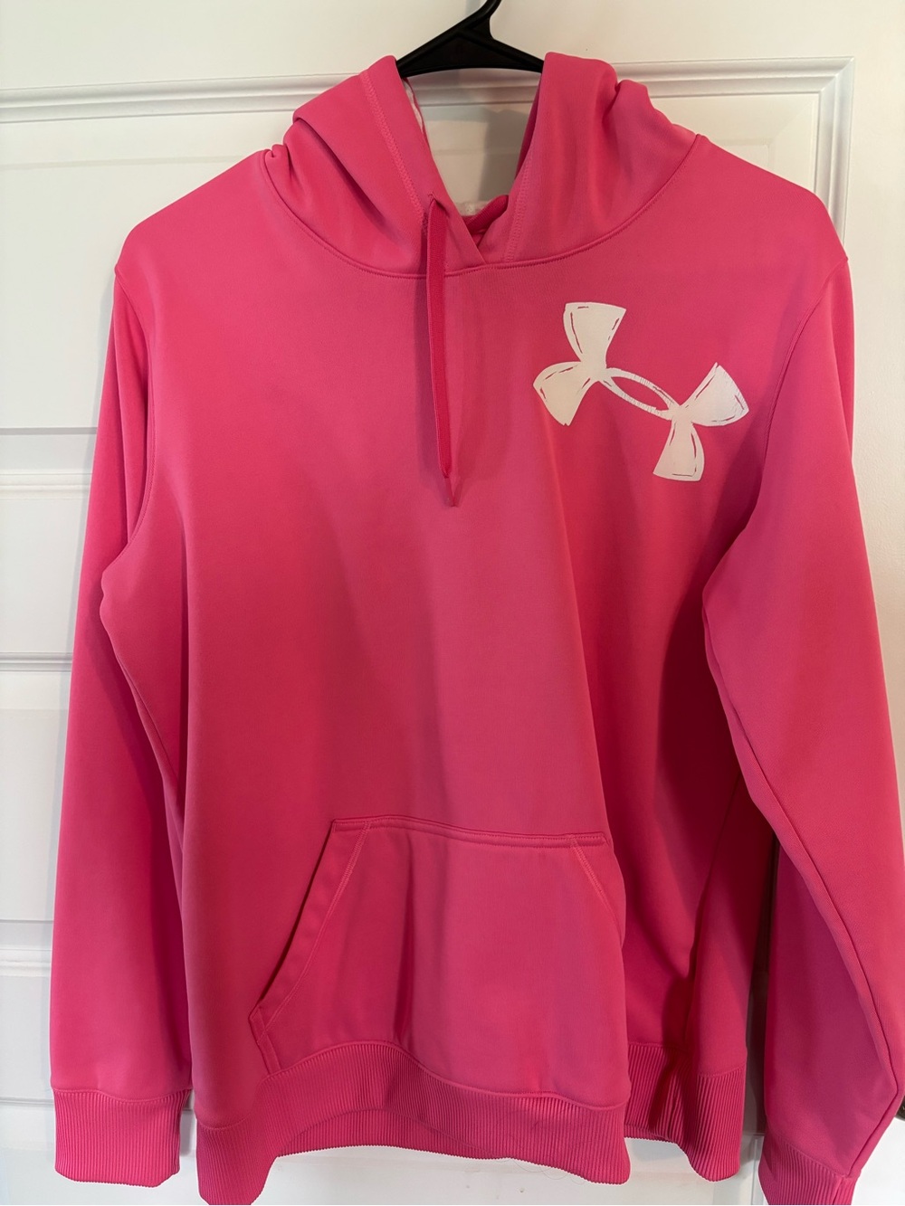 Under Armour Hot Pink Hoodie with White Logo